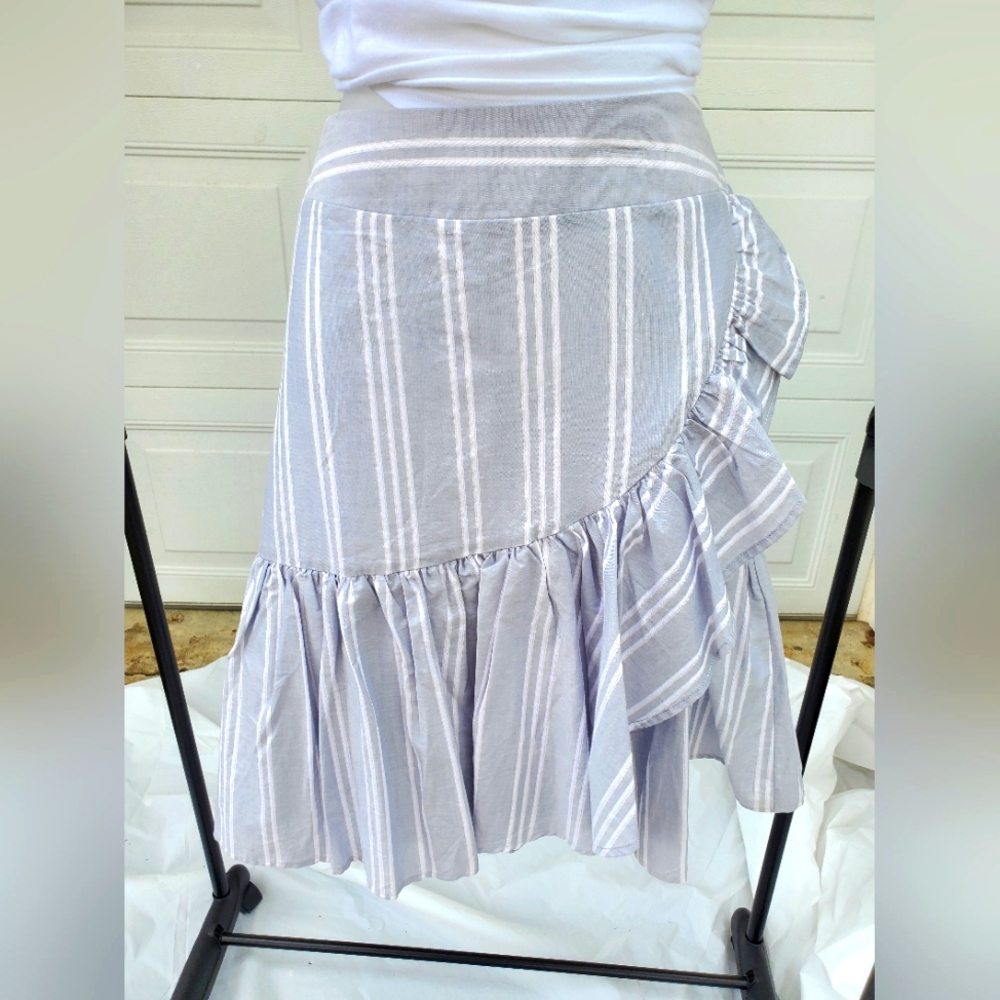 A New Day Ruffle Striped Skirt